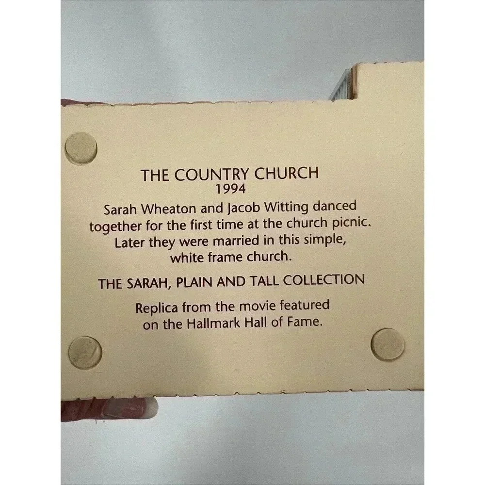 1994 Hallmark ~ The Sarah Plain and Tall Collection ~ The Country Church ~5”x 5”